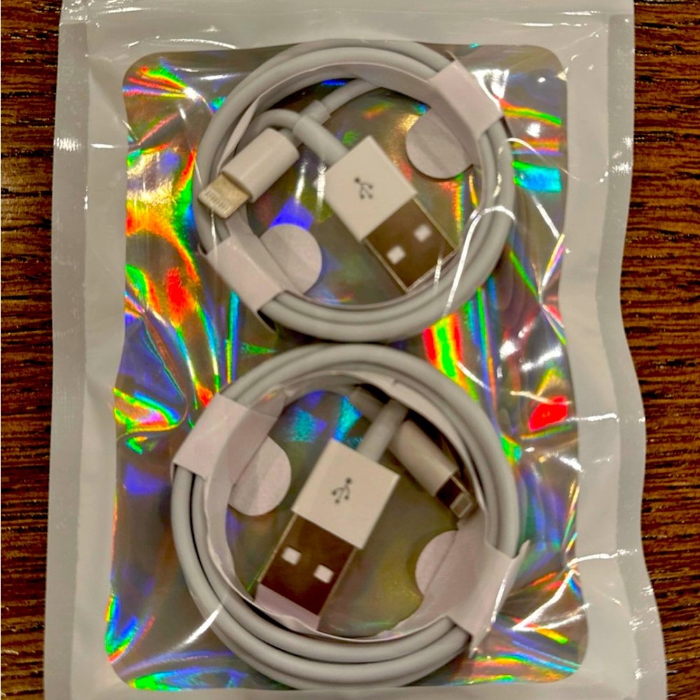New 2 pack USB 3ft lighting cable for apple